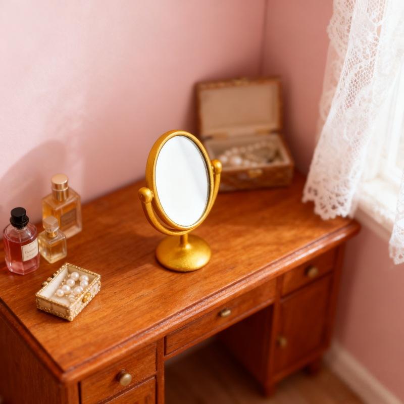 1Pcs Miniature Retro Mirror Dr - огляд і ціна Home Theater Bathroom