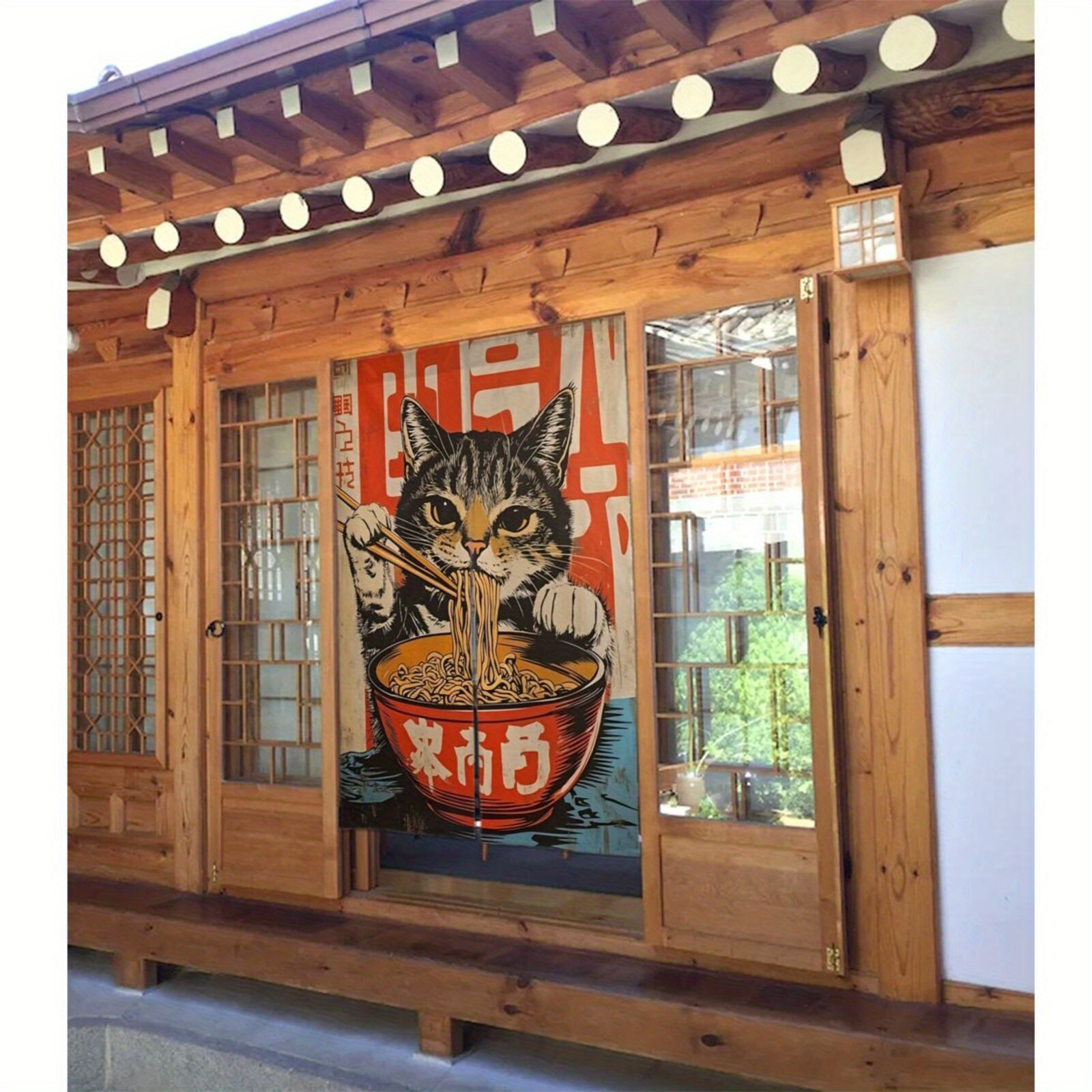 Japanese Lucky Cat Noren Door  - огляд і ціна Japanese Home Bathroom Design