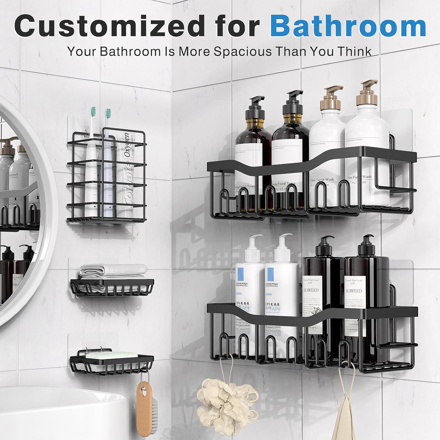 5-Pack Rustproof Stainless Ste - огляд і ціна Home Essentials Bathroom Storage