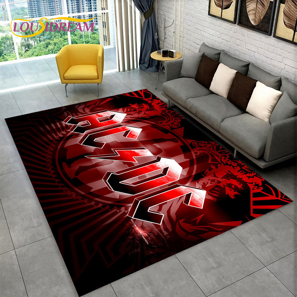 AC/DC Rock Band Area Rug Large - огляд і ціна Home Bathroom Rugs