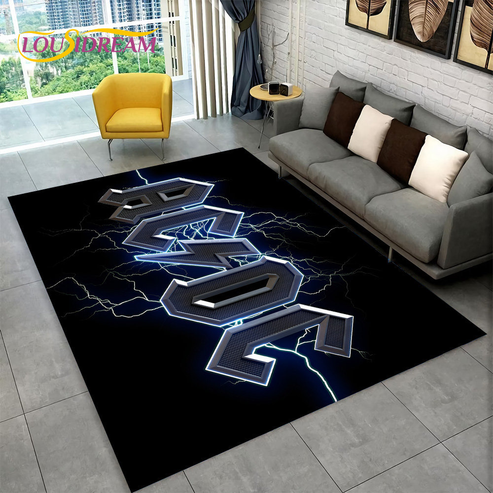 AC/DC Rock Band Area Rug Large - огляд і ціна Home Bathroom Rugs