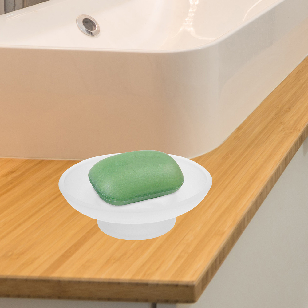 Frosted Glass Soap Dish Round  - огляд і ціна Glass Soap Dish