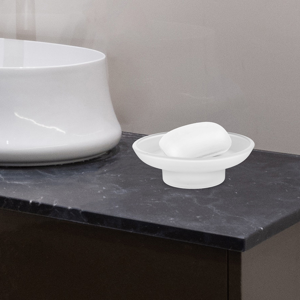 Frosted Glass Soap Dish Round  - огляд і ціна Glass Soap Dish