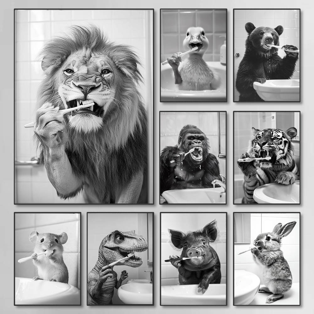 Black White Funny Bathroom Bru - огляд і ціна Home Bathroom Pictures