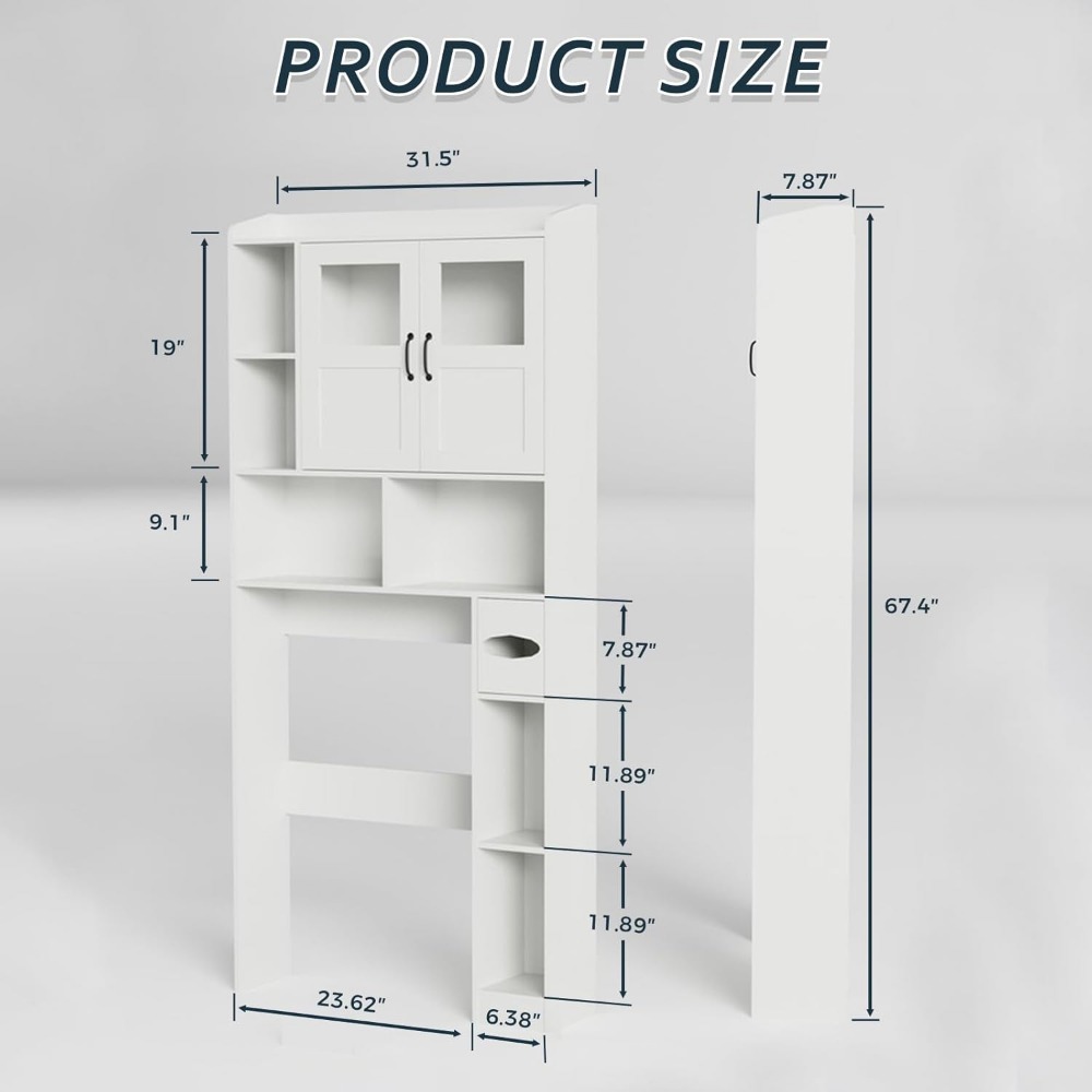 Over Toilet Cabinet - 67.4 H B - огляд і ціна Home Goods Bathroom Cabinets