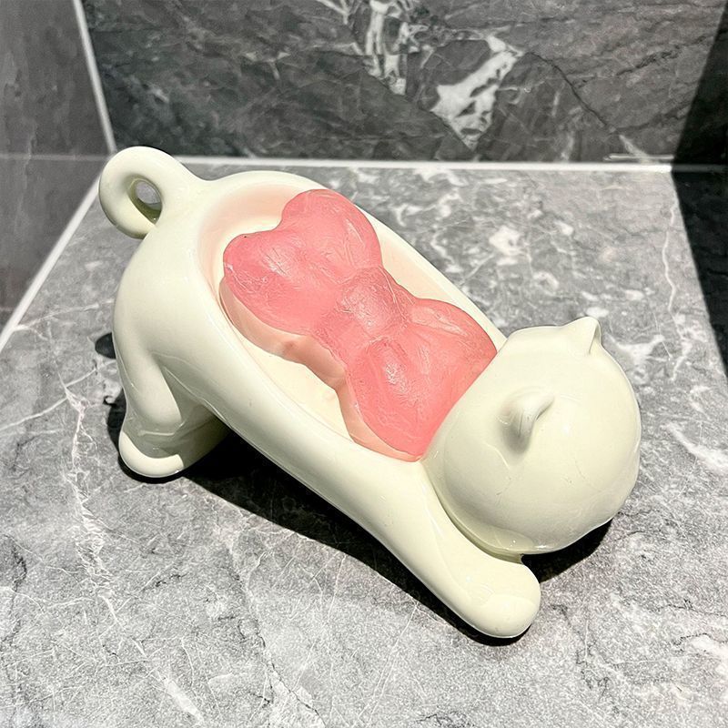 Cute Cat Drain Soap Holder Con - огляд і ціна Home Bathroom Gadgets