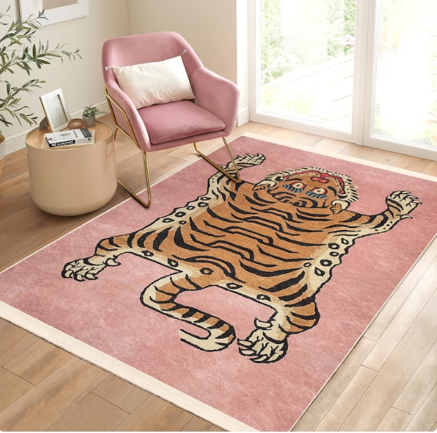 Tiger Area Rug Japanese Art Li - огляд і ціна Japanese Home Bathroom Design