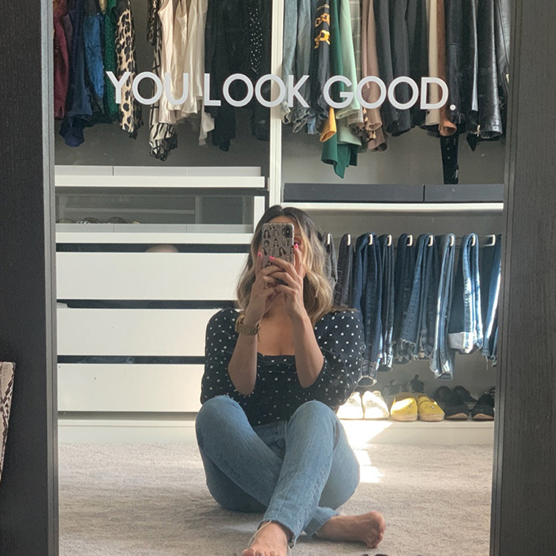 You Look Good Mirror Wall Stic - огляд і ціна Home Goods Bathroom Cabinets