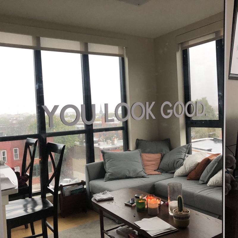 You Look Good Mirror Wall Stic - огляд і ціна Home Goods Bathroom Cabinets