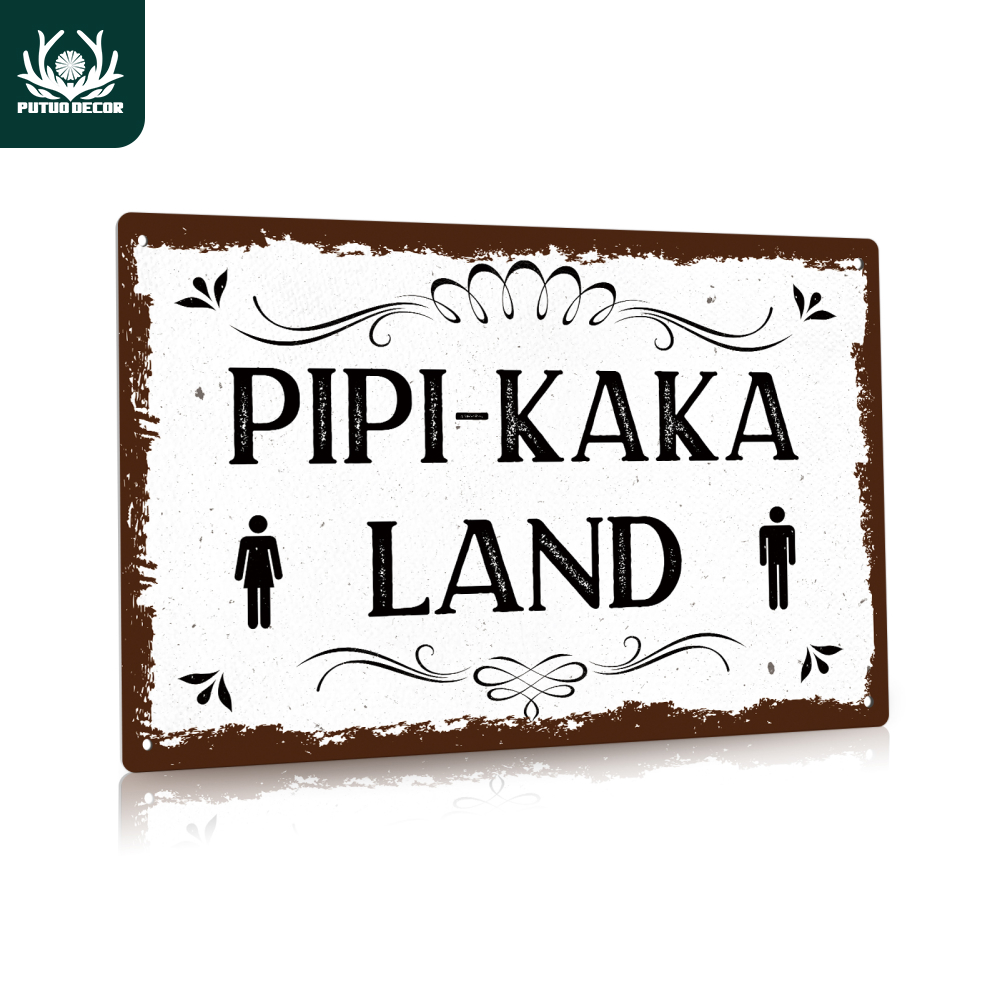 Putuo Decor 1pc Vintage Metal  - огляд і ціна Home Bathroom Signs