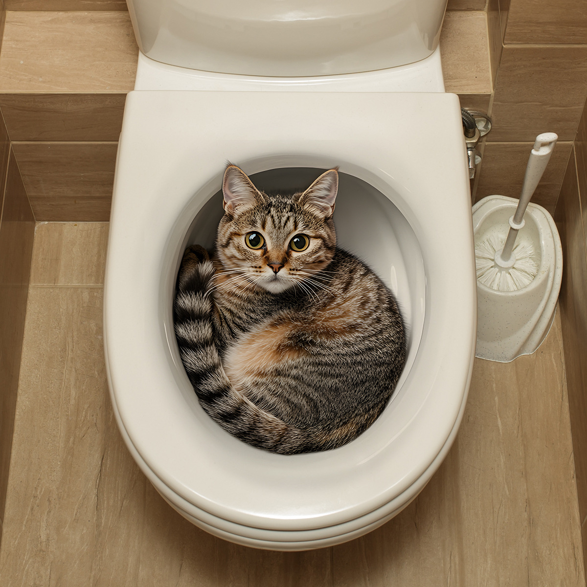 3D Funny Cat Toilet Sticker Ba - огляд і ціна Home Bathroom Gadgets