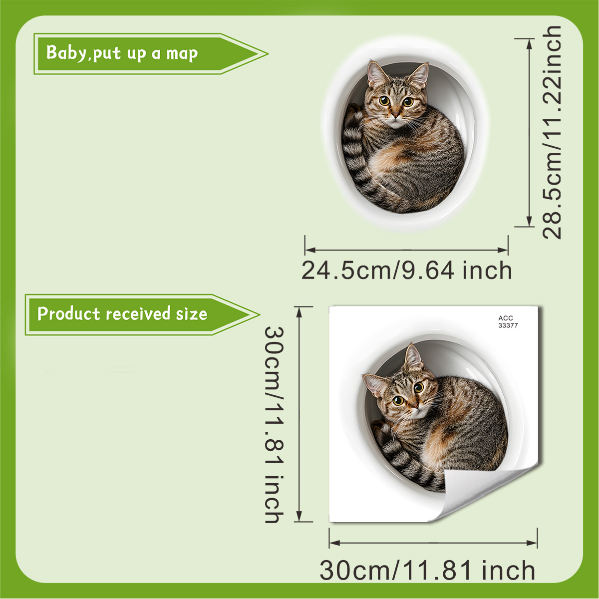 3D Funny Cat Toilet Sticker Ba - огляд і ціна Home Bathroom Gadgets