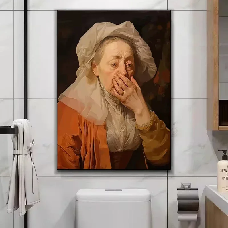 Funny Mona Lisa Wearing Pearls - огляд і ціна Home Bathroom Pictures