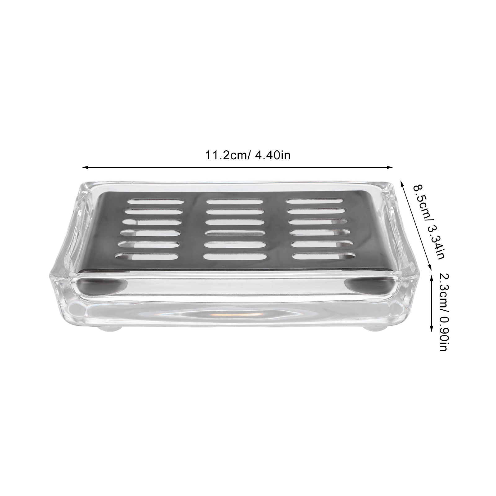 Clear Glass Soap Dish Stainles - огляд і ціна Glass Soap Dish
