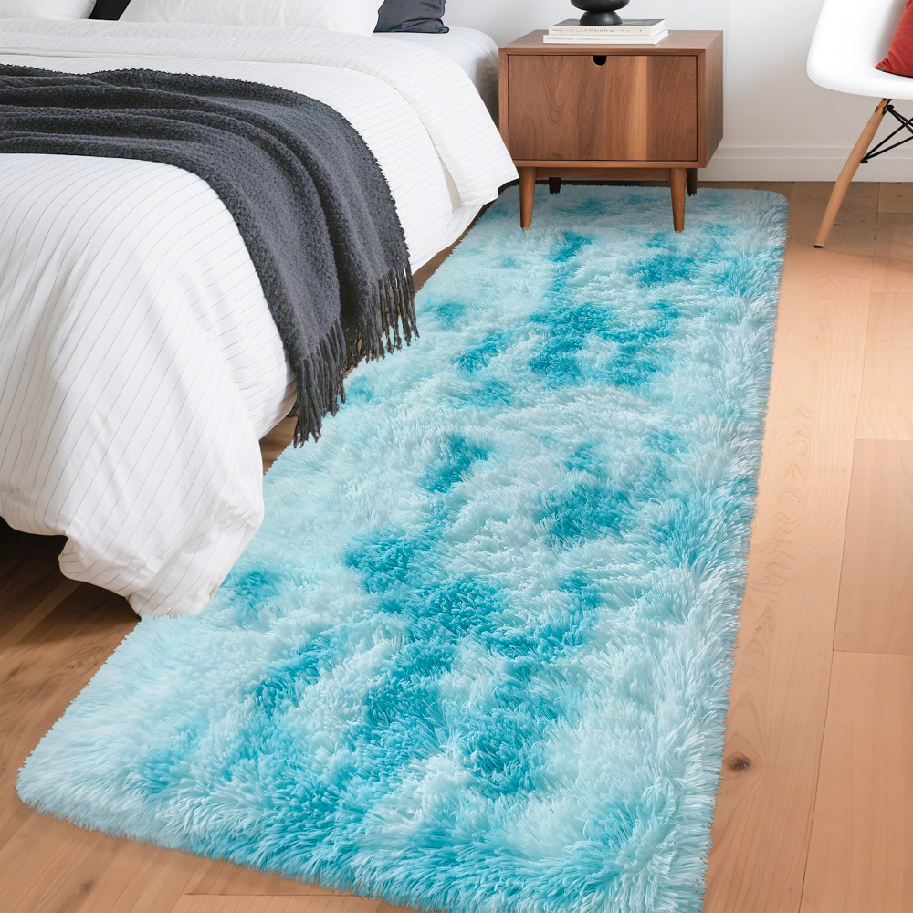 VIKAMA Gradient Blue Fluffy Ru - огляд і ціна Home Bathroom Rugs