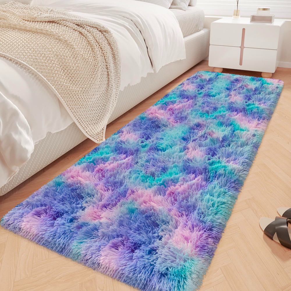 VIKAMA Gradient Blue Fluffy Ru - огляд і ціна Home Bathroom Rugs