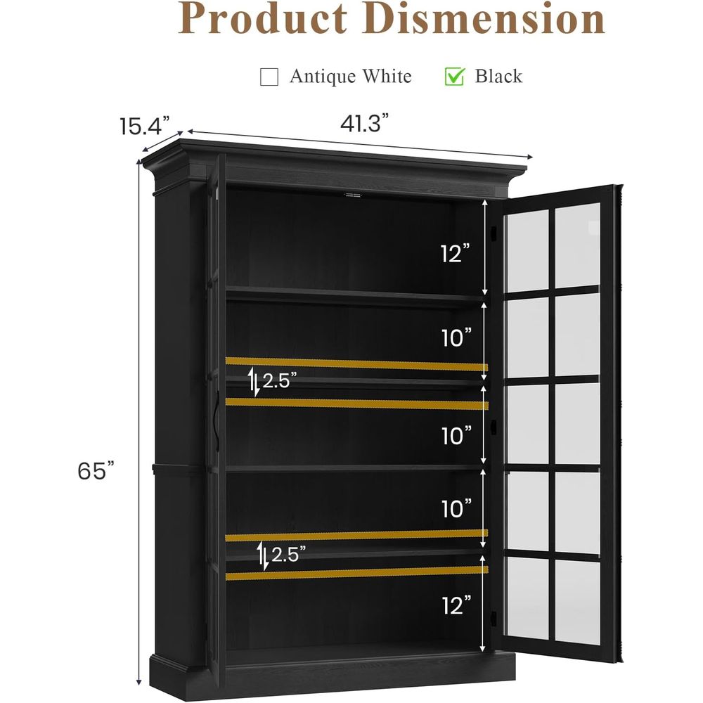 65 Tall Display Cabinet with A - огляд і ціна Home & Bathroom Building Products Pte Ltd