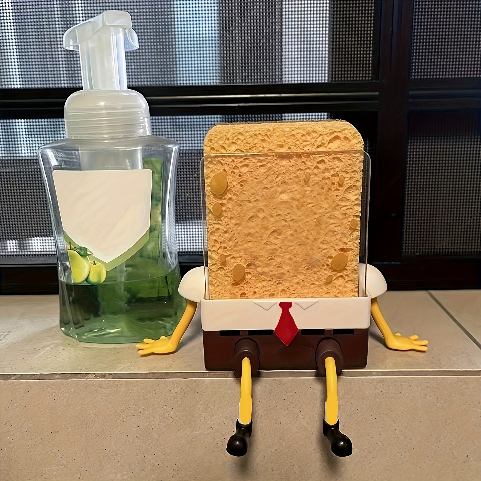 1pc Cartoon Sponge Drain Rack  - огляд і ціна Home Kitchen Bathroom Marketing
