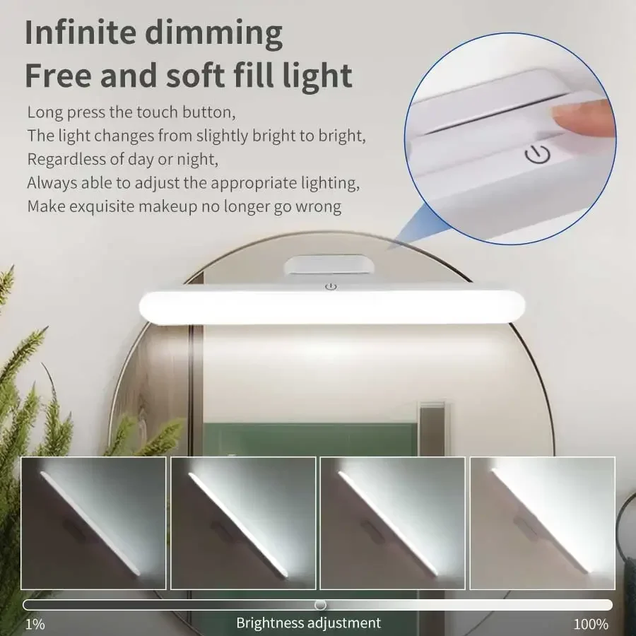 LED Makeup Mirror Light Rechar - огляд і ціна Home Theater Bathroom